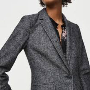 LOFT Melange Knitted Wool Blazer. Size 12.